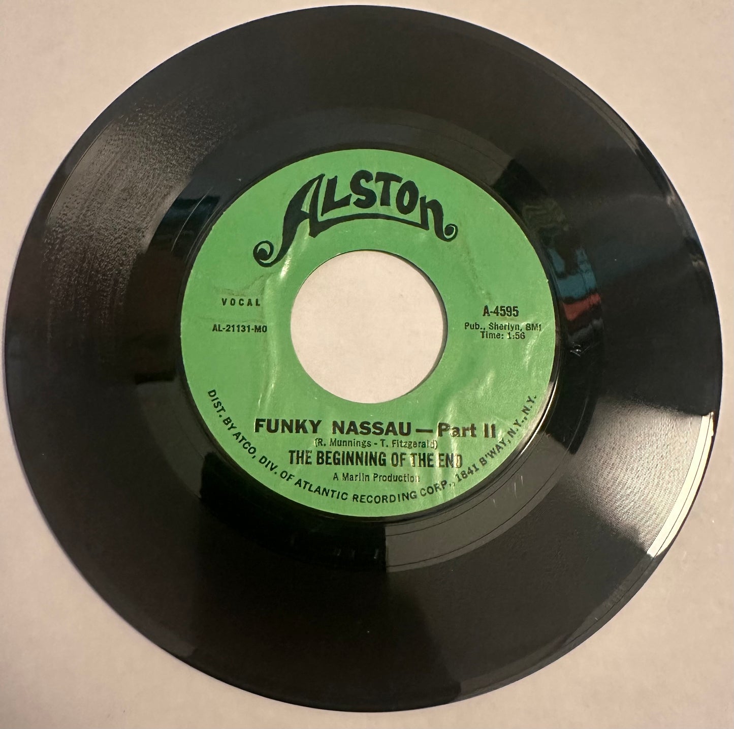The Beginning Of The End - Funky Nassau - Funk Soul - 7” Vinyl *VG+ Drum Break