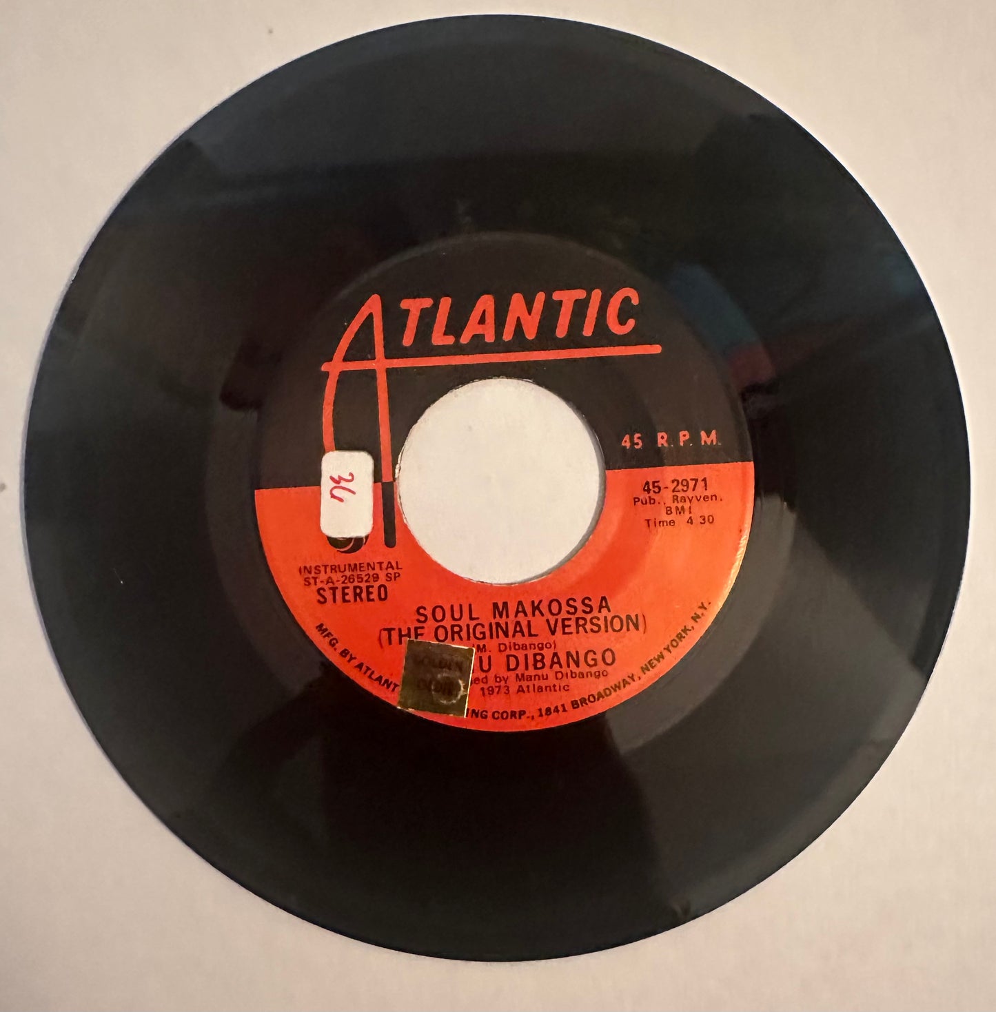 Manu Dibango - Soul Makossa (The OG Version) 7" Record + Label - Sleeve VG++