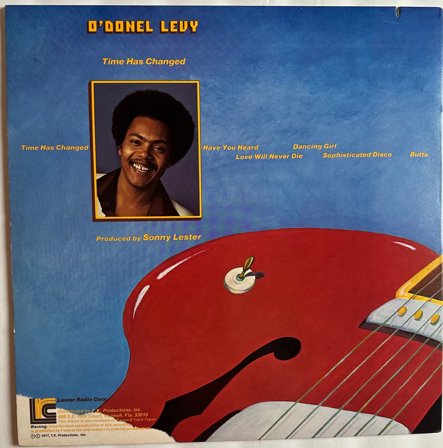 O' Donel Levy - Time Has Changed VG+/VG+ ( LRC-9319) Gatefold