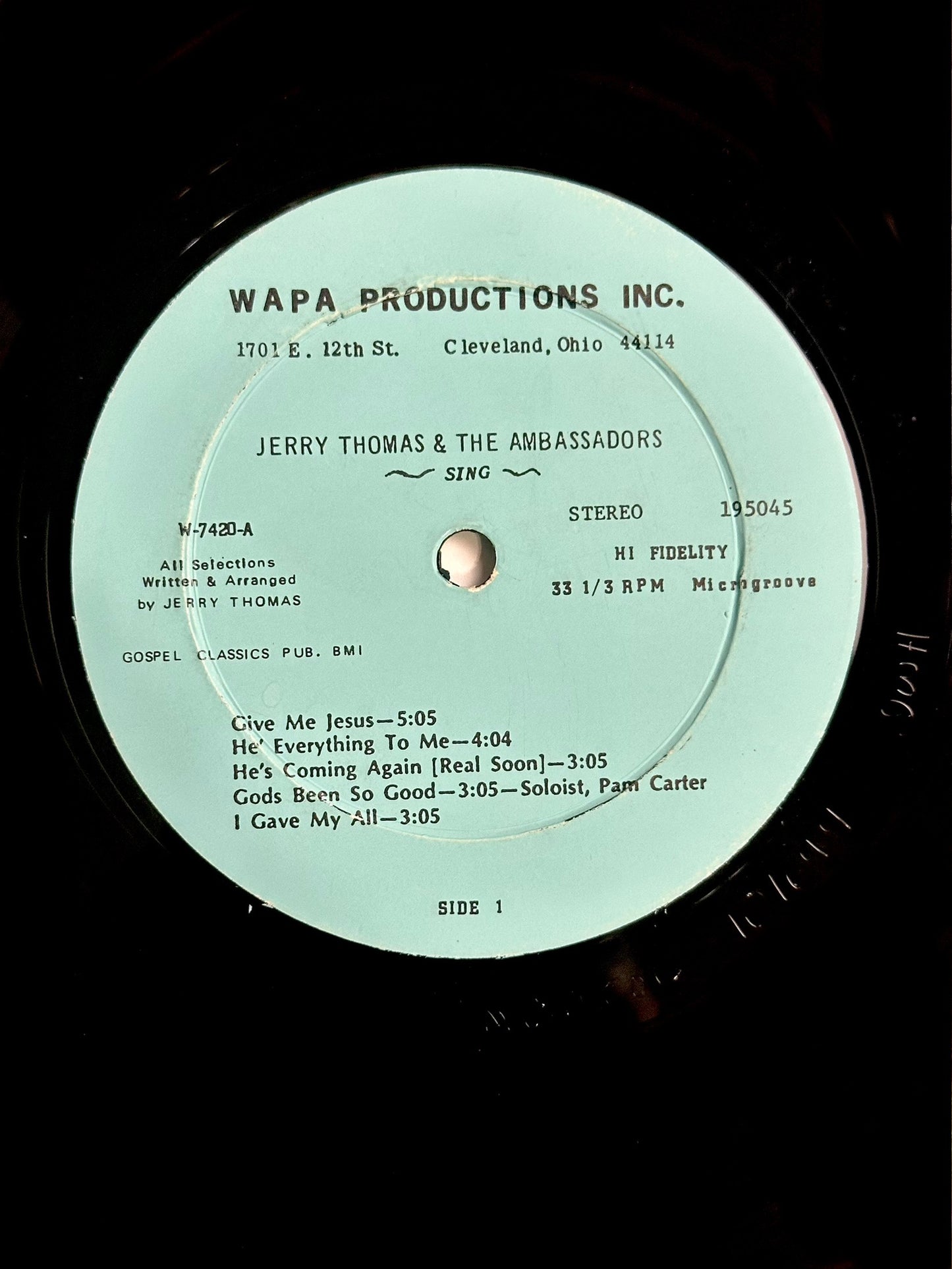 Jerry Thomas & The Ambassadors - He’s Coming Again Real Soon - LP (Rare) VG+