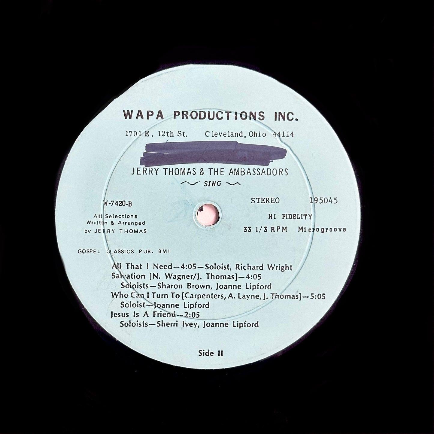 Jerry Thomas & The Ambassadors - He’s Coming Again Real Soon - LP (Rare) VG+
