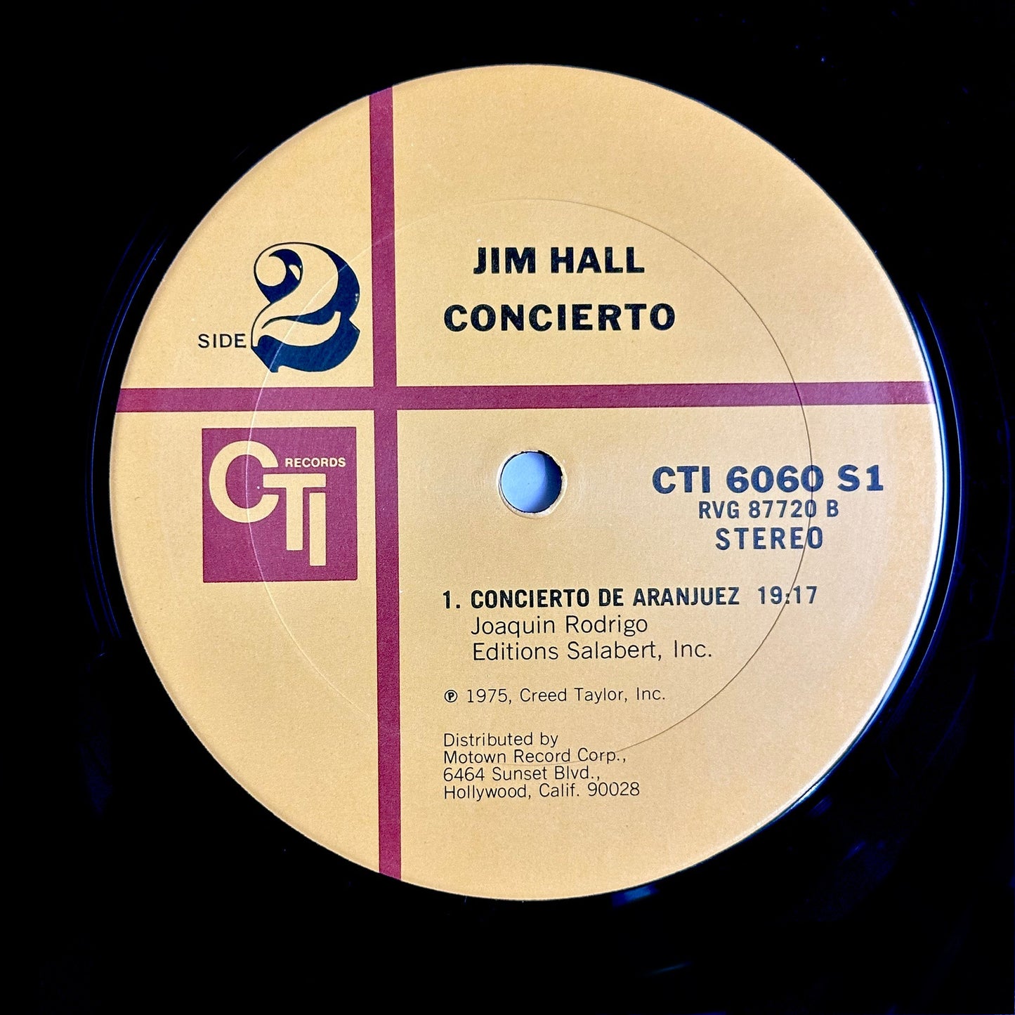 Jim Hall - Concierto - CTI Records (CTI 6060 S1) 1975 VG+