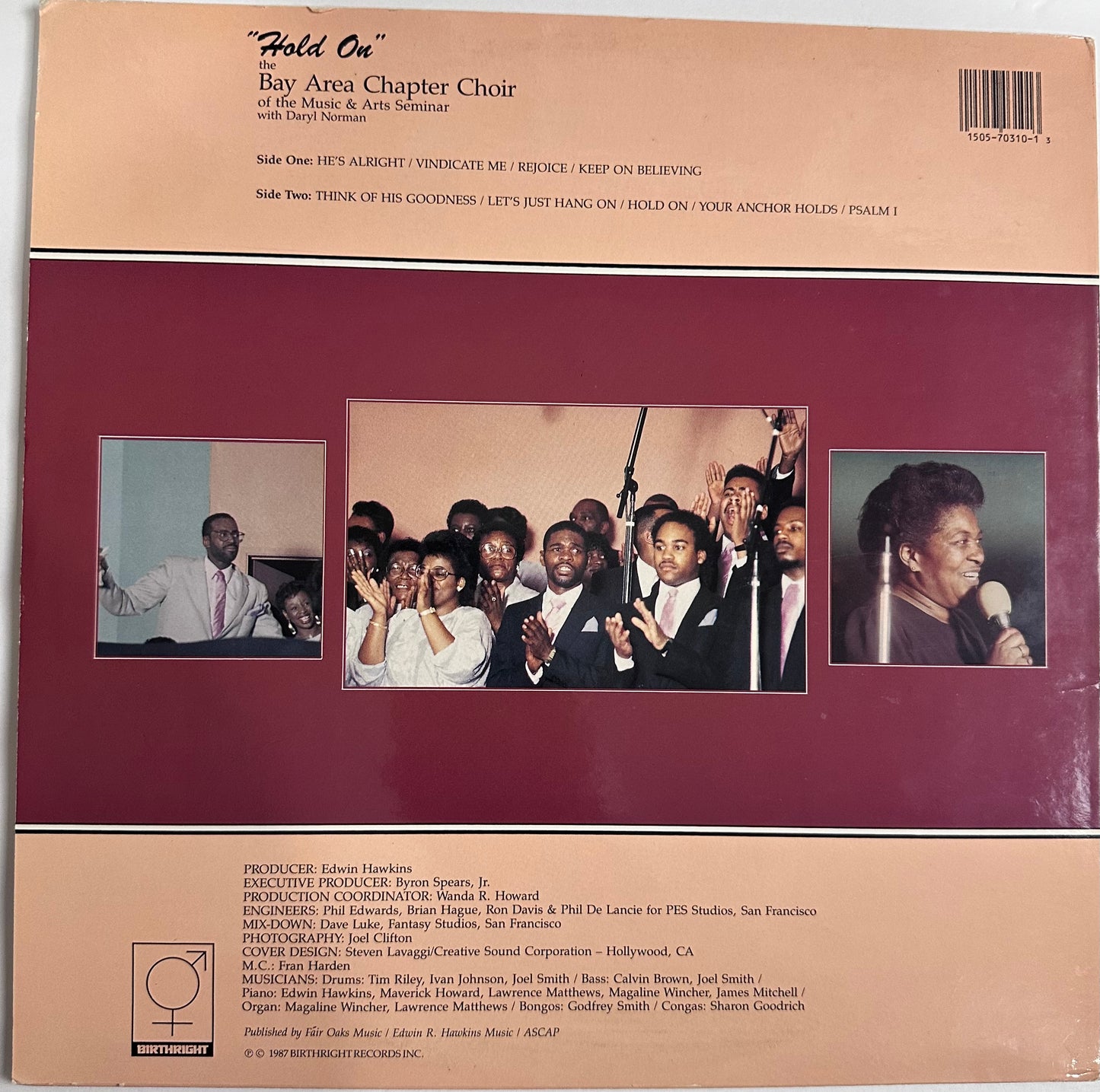 The Bay Area Chapter Choir-Hold On (ST-70310) 1987 VG+