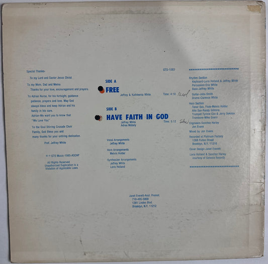 Prof. Jeffrey White And The Soul Stirring Crusade Choir -Free 12” (GTS-1083)