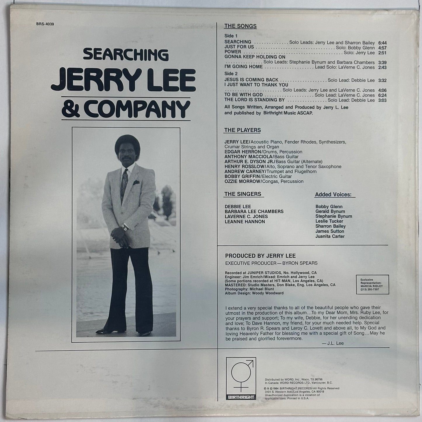 Jerry Lee & Company – Searching VG+