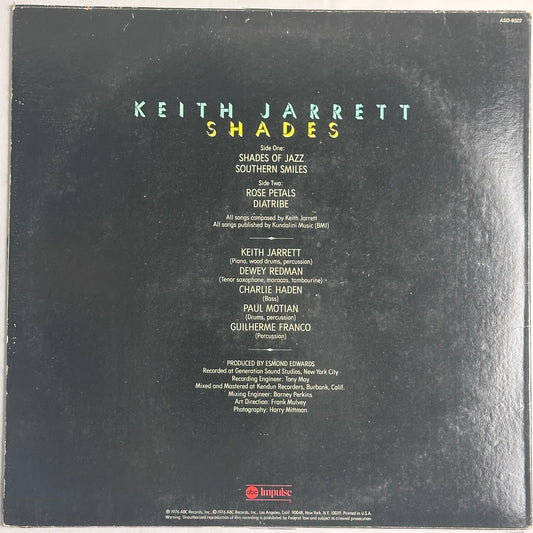Keith Jarrett Shades Vinyl Album Produced By Esmond Edwards. Available at djpocket.com