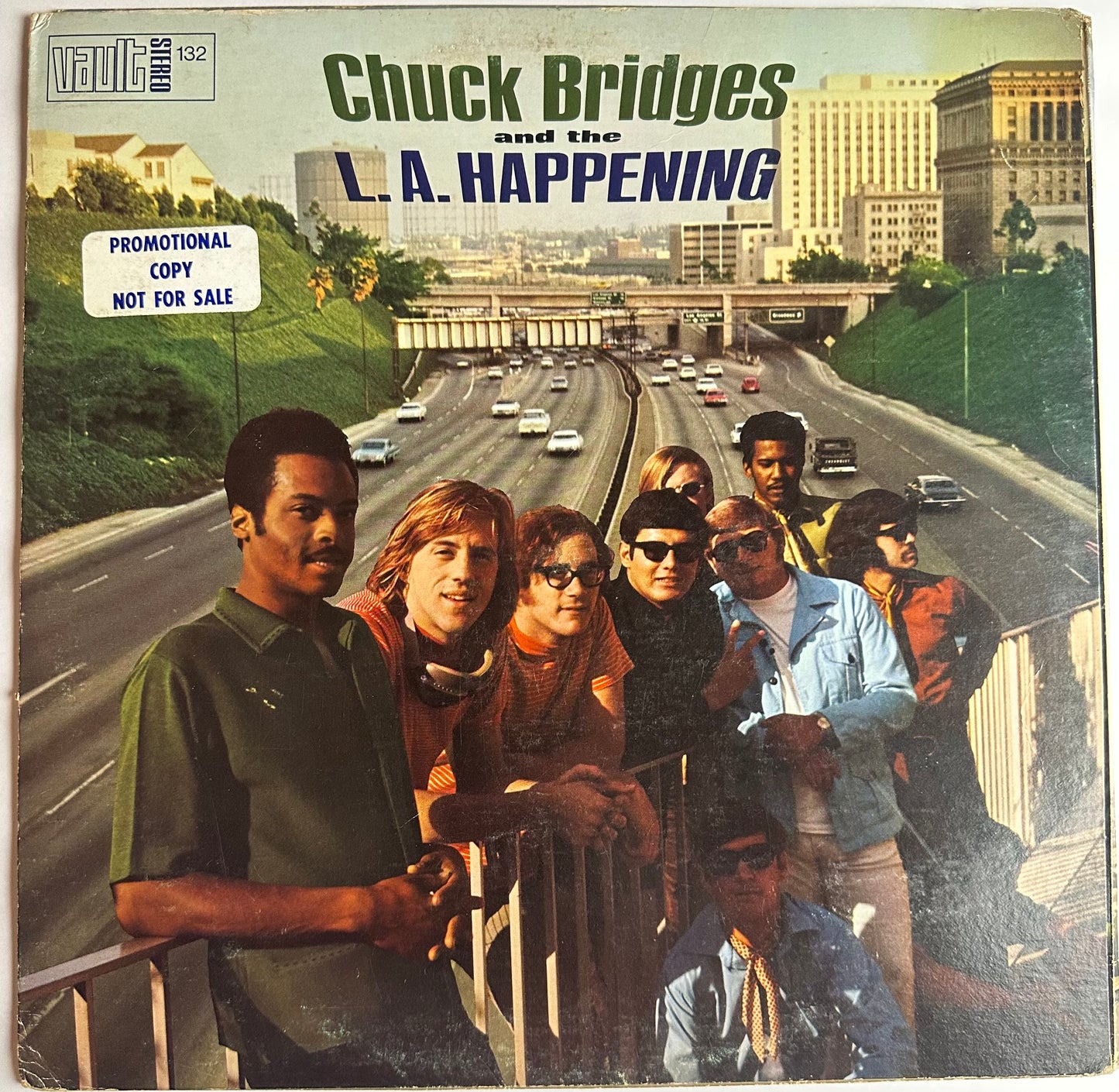 CHUCK BRIDGES & THE L.A. HAPPENING Promo OG LP VAULT 132 Funk Soul 1969 VG+
