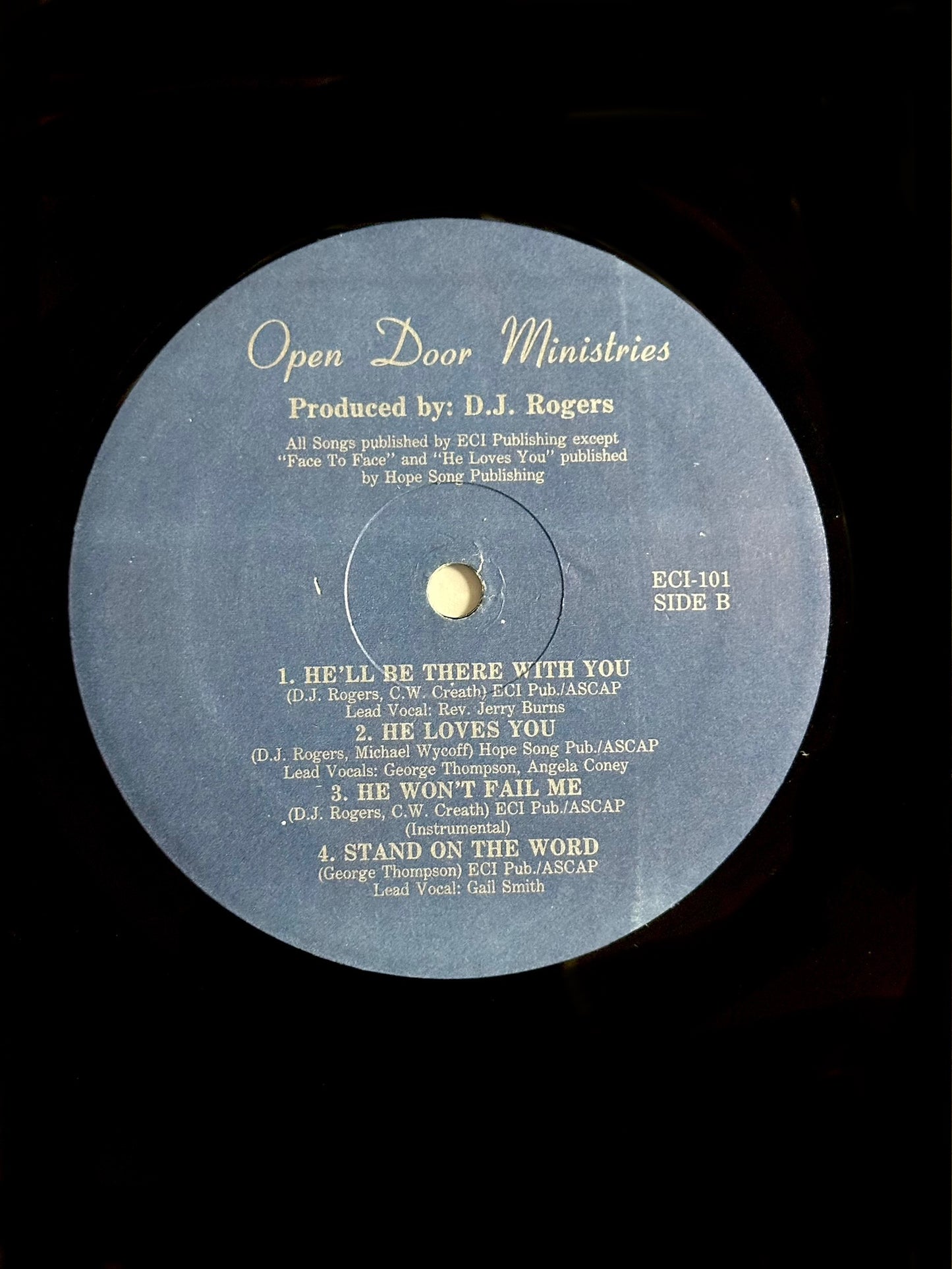 Rev. Jerry Burns & Open Door Singers - S/T LP - Modern Soul Gospel VG++