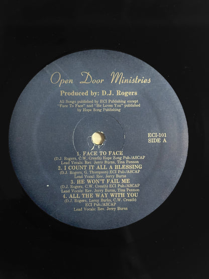 Rev. Jerry Burns & Open Door Singers - S/T LP - Modern Soul Gospel VG++