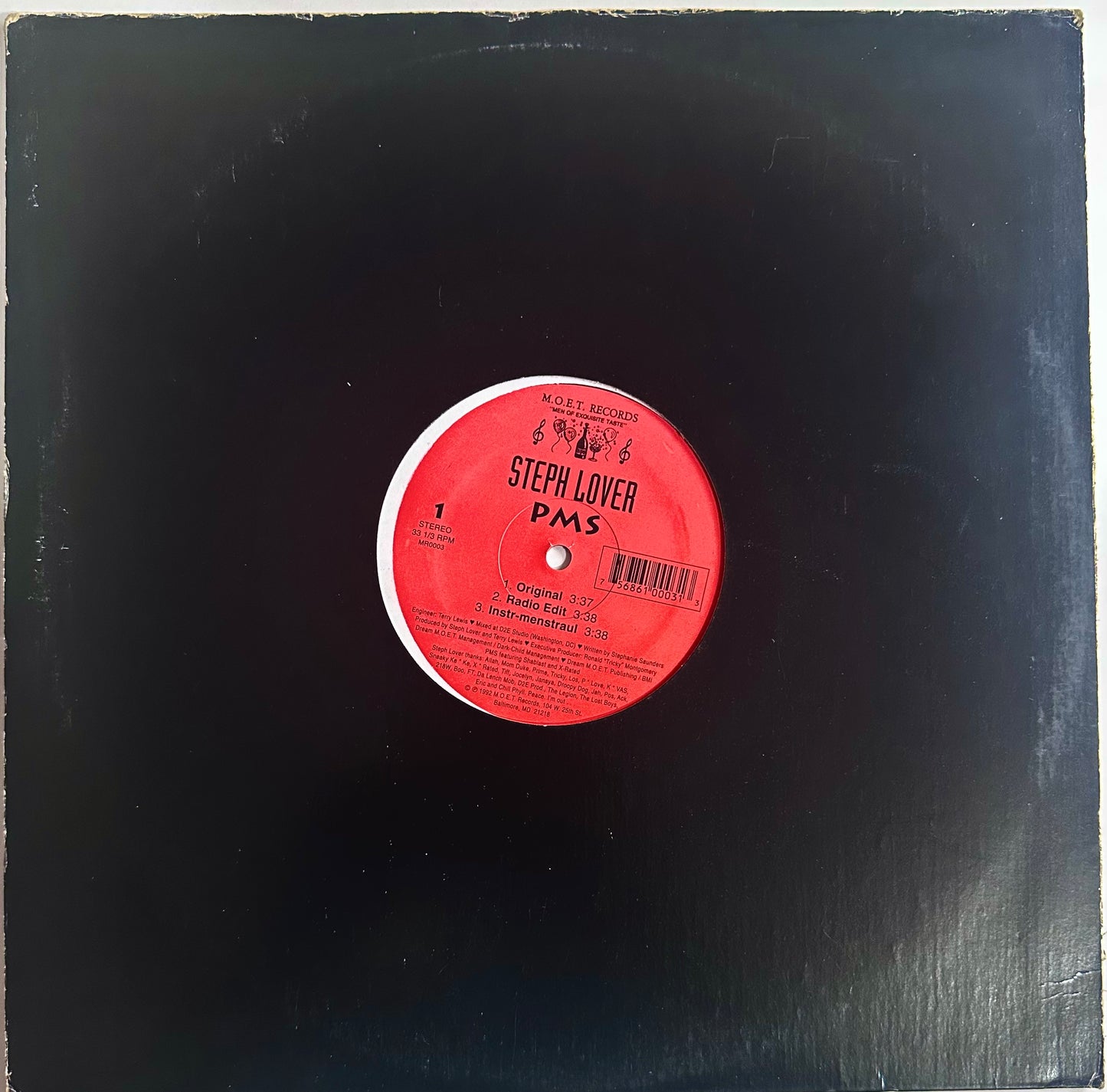 Steph Lover - PMS (Rare) Hip-Hop 12”  Vinyl VG+ /Generic Cover (Moet Records)