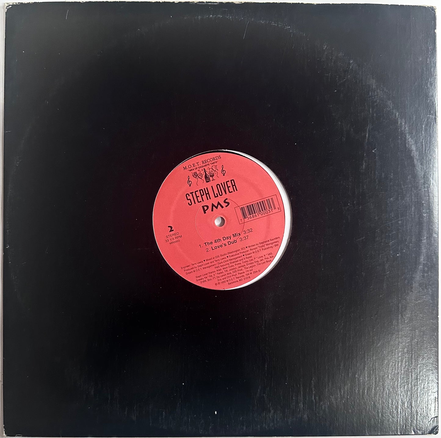 Steph Lover - PMS (Rare) Hip-Hop 12”  Vinyl VG+ /Generic Cover (Moet Records)