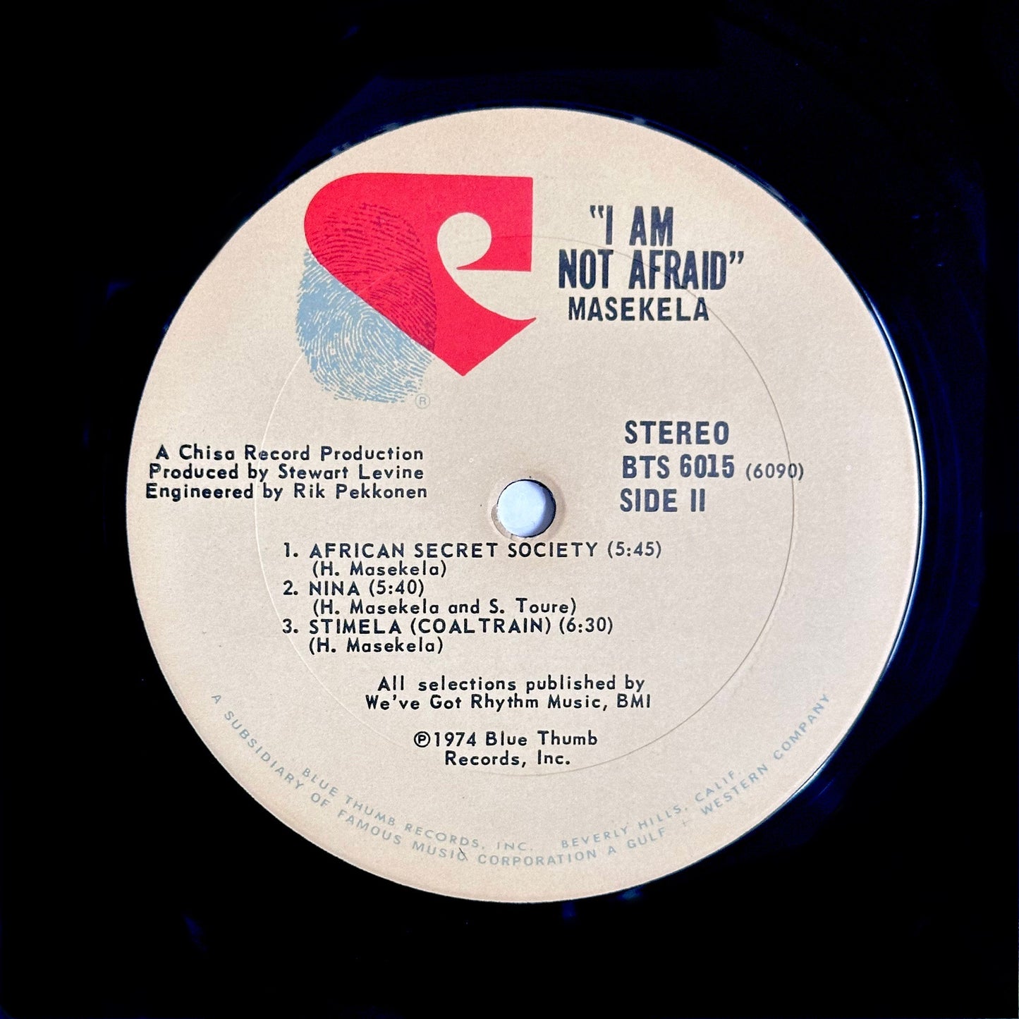 Masekela - I Am Not Afraid 1974 Blue Thumb (BTS 6015)