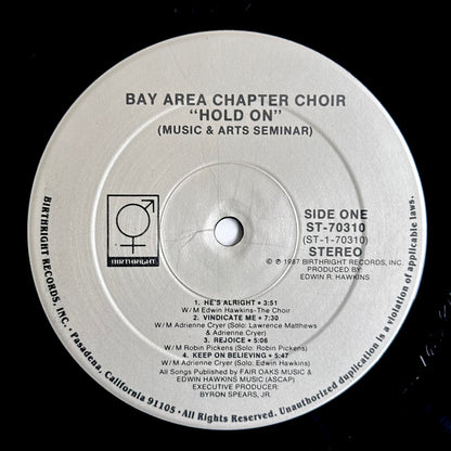 The Bay Area Chapter Choir-Hold On (ST-70310) 1987 VG+