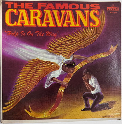 THE FAMOUS CARAVANS Help Is On The Way 1967  Gospel MG-3064 (RARE) VG+