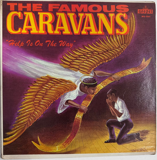 THE FAMOUS CARAVANS Help Is On The Way 1967  Gospel MG-3064 (RARE) VG+
