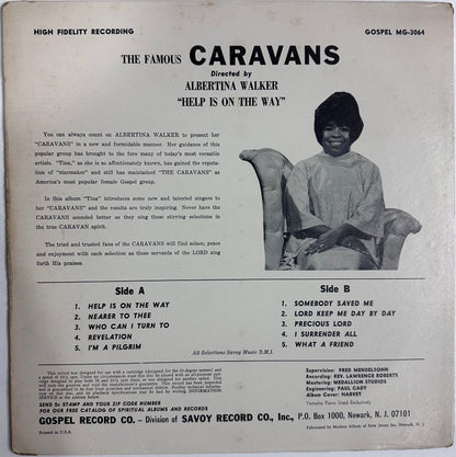 THE FAMOUS CARAVANS Help Is On The Way 1967  Gospel MG-3064 (RARE) VG+