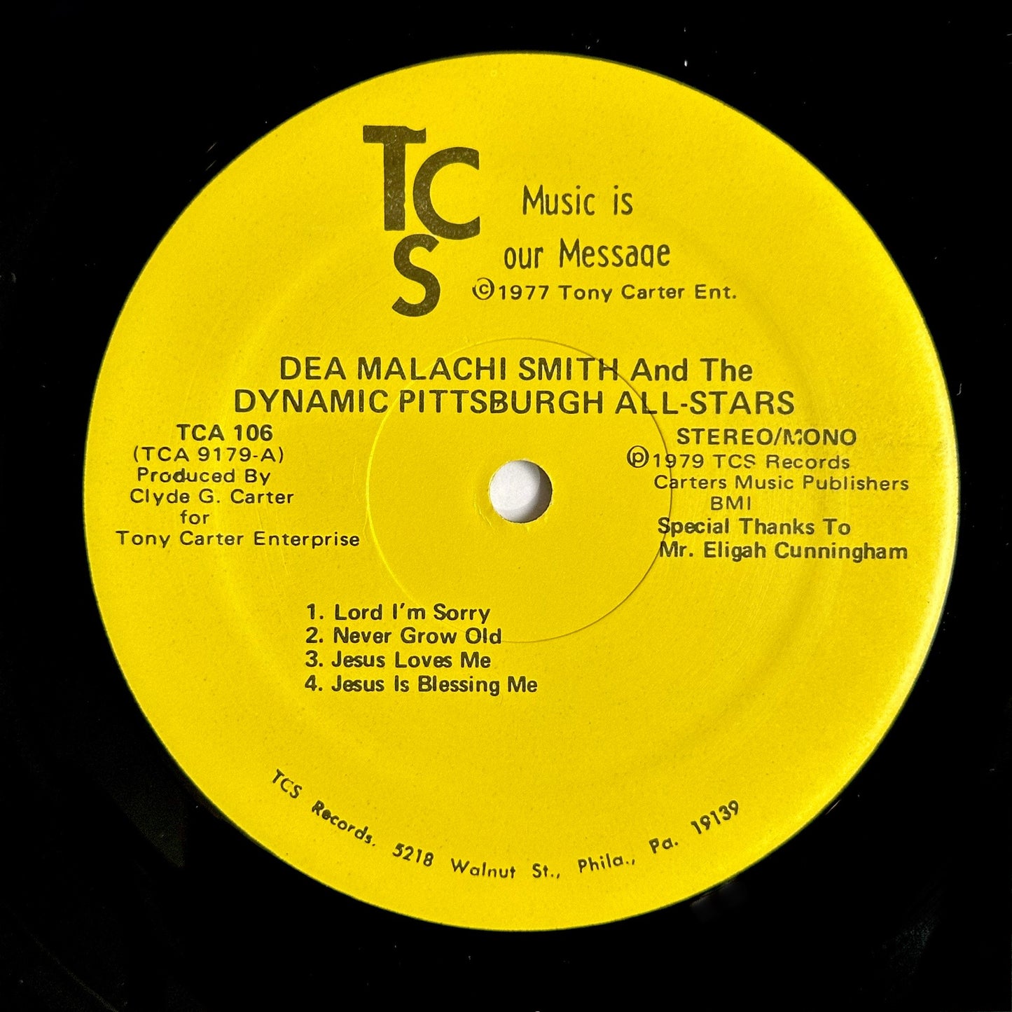Malachi Smith & The Dynamic Pittsburgh All-Stars Jesus Loves Me -TCA106 VG++RARE
