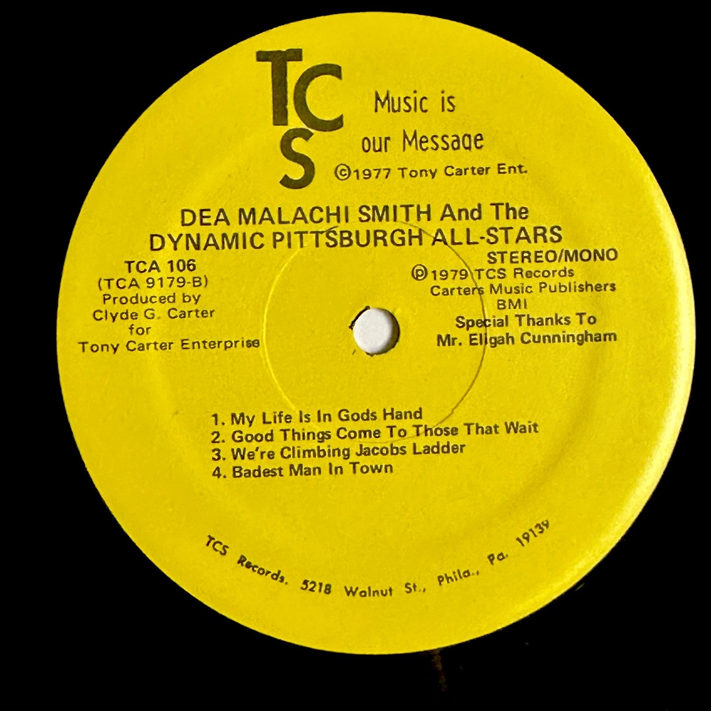 Malachi Smith & The Dynamic Pittsburgh All-Stars Jesus Loves Me -TCA106 VG++RARE