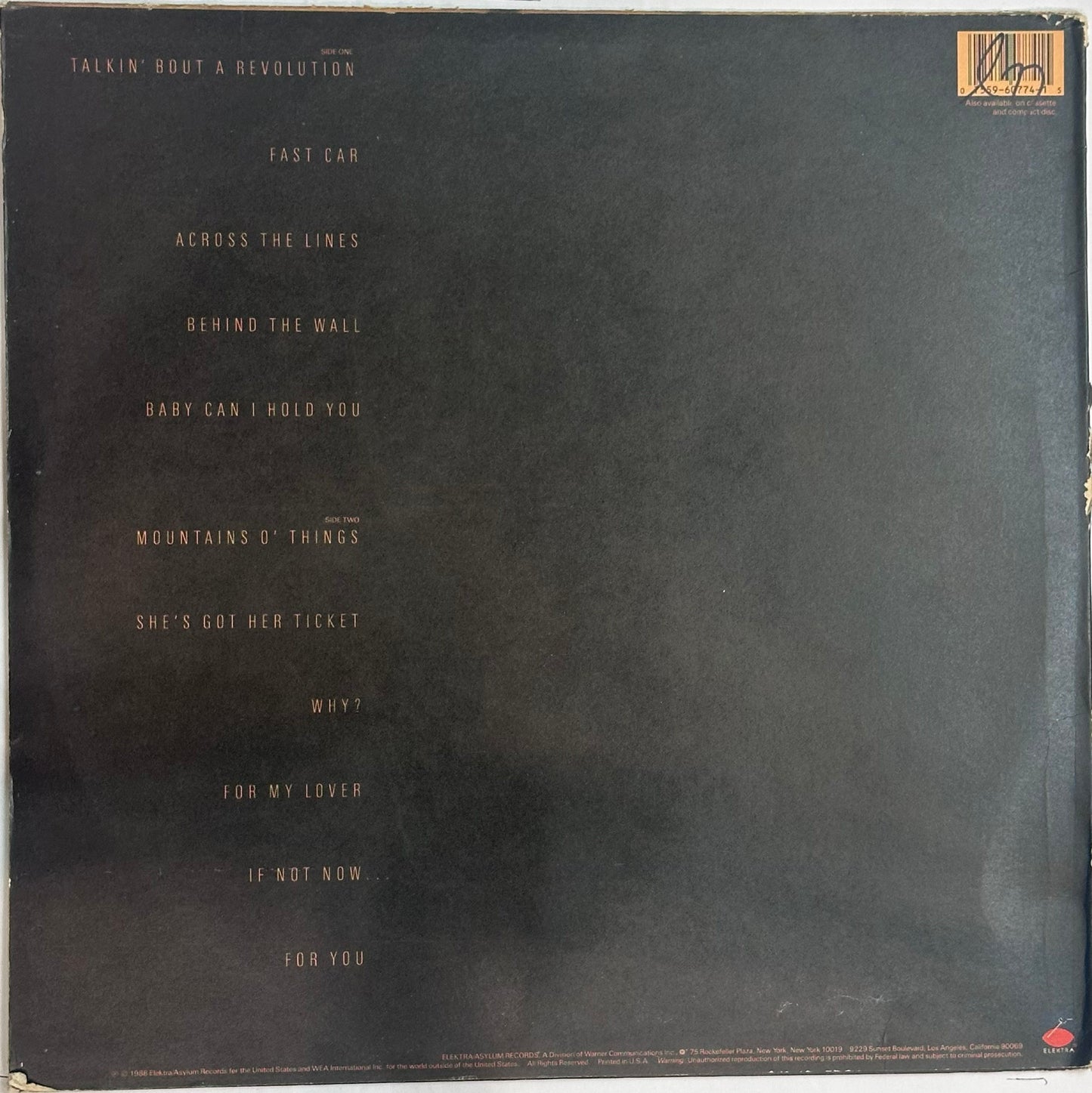 Tracy Chapman - Tracy Chapman VG+