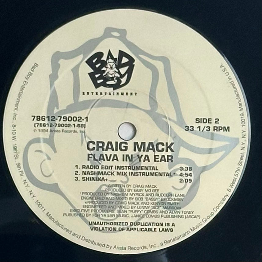 Craig Mack - Flava In Ya Ear VG+