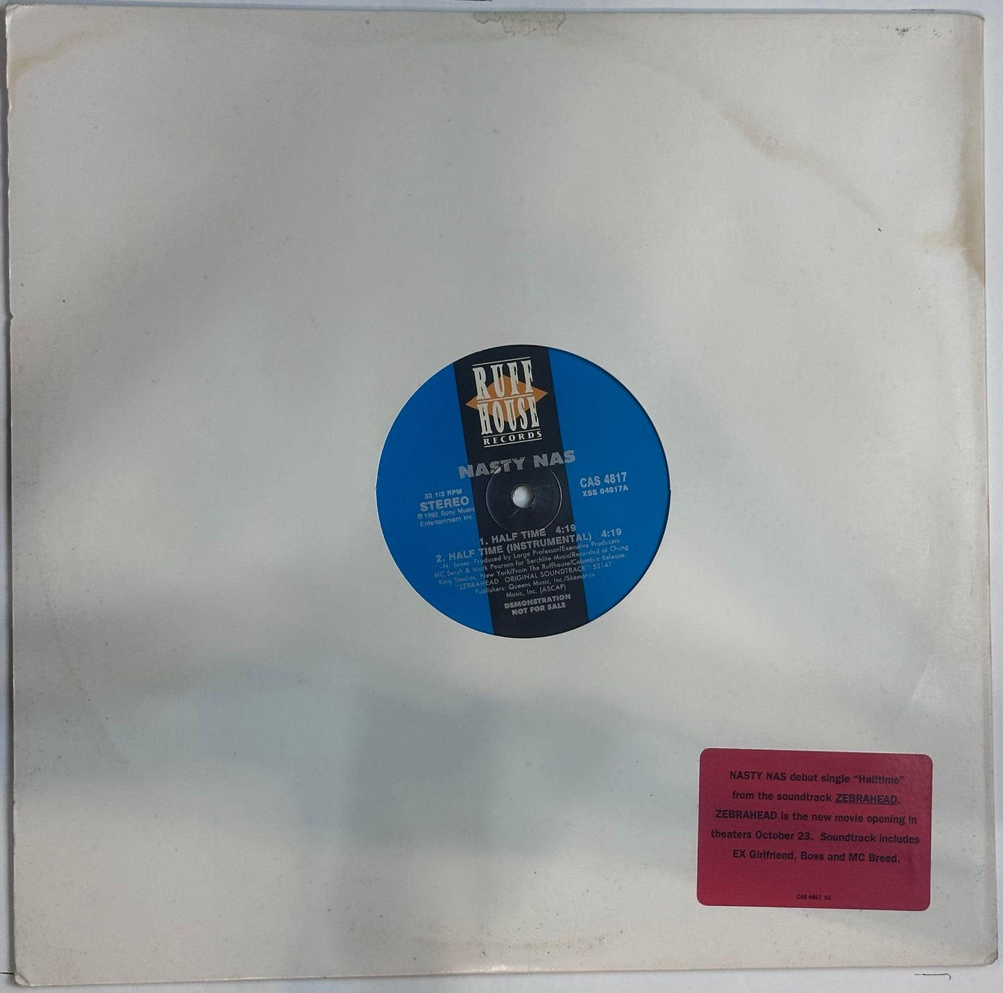 NAS - Half Time - Promo VG+