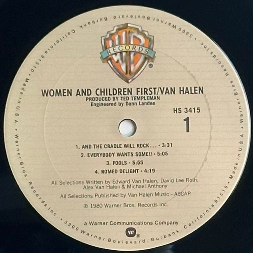 Van Halen – Women And Children First VG+
