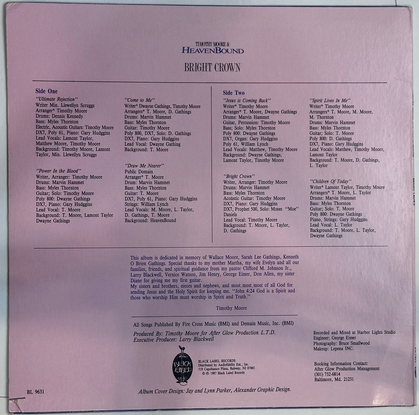 Timothy Moore & Heaven Bound – Bright Crown VG+