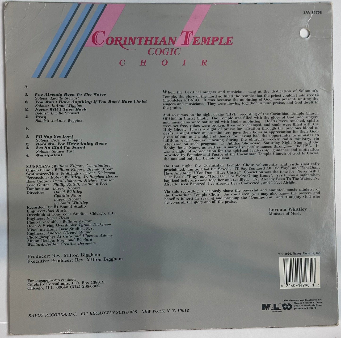 The Corinthian Radio Choir – I've Already Been To The Water VG+