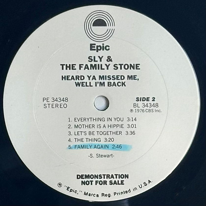 Sly & The Family Stone – Heard Ya Missed Me, Well I'm Back
