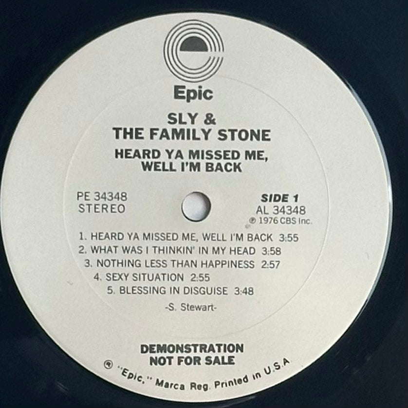 Sly & The Family Stone – Heard Ya Missed Me, Well I'm Back