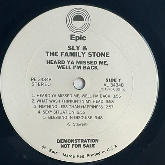 Sly & The Family Stone – Heard Ya Missed Me, Well I'm Back