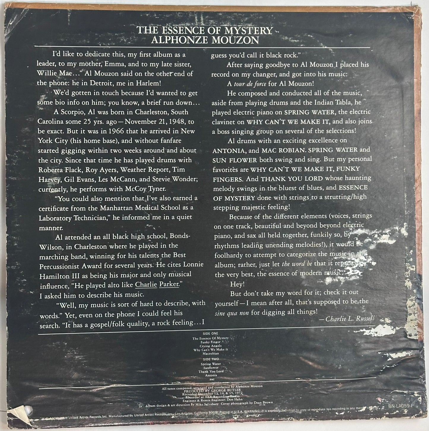 Alphonse Mouzon - The Essence Of Mystery