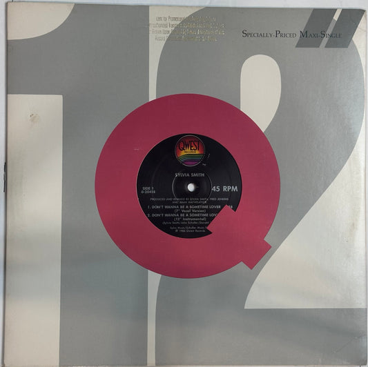 Sylvia Smith - Don't Wanna Be A Sometime Lover VG+