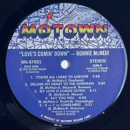 Ronnie McNeir – Love's Comin' Down - VG+