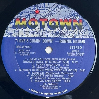 Ronnie McNeir – Love's Comin' Down - VG+