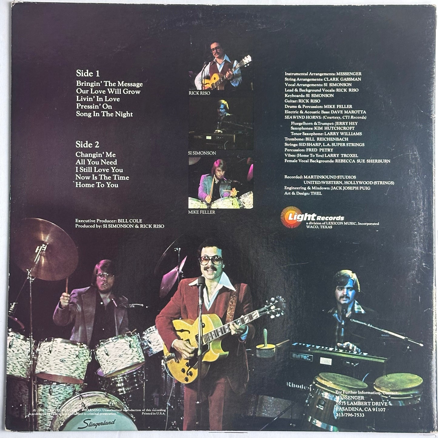 Messenger  Bringin' The Message Vinyl Album is available at djpocket.com
