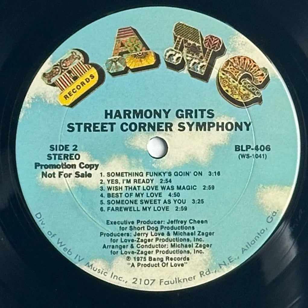 Harmony Grits - Street Corner Symphony vinyl album.  Available now at djpocket.com
