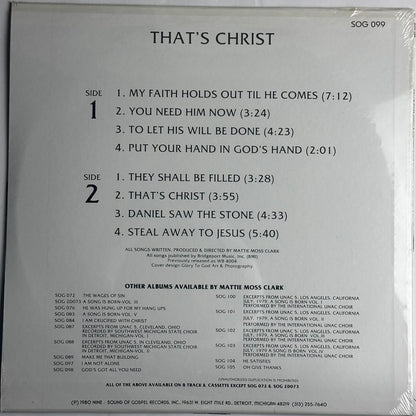 Mattie Moss Clark and The Michigan State Community Choir vinyl album sealed.  Available on djpocket.com