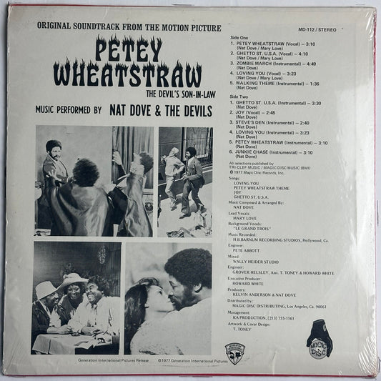 Nat Dove and The Devils - Petey Wheatstraw Original Soundtrack vinyl album.  Available now a djpocket.com

