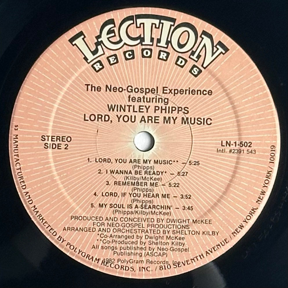 The Neo-Gospel experience featuring wintley phipps.  Lord You Are My Music Vinyl Album available at djpocket.com