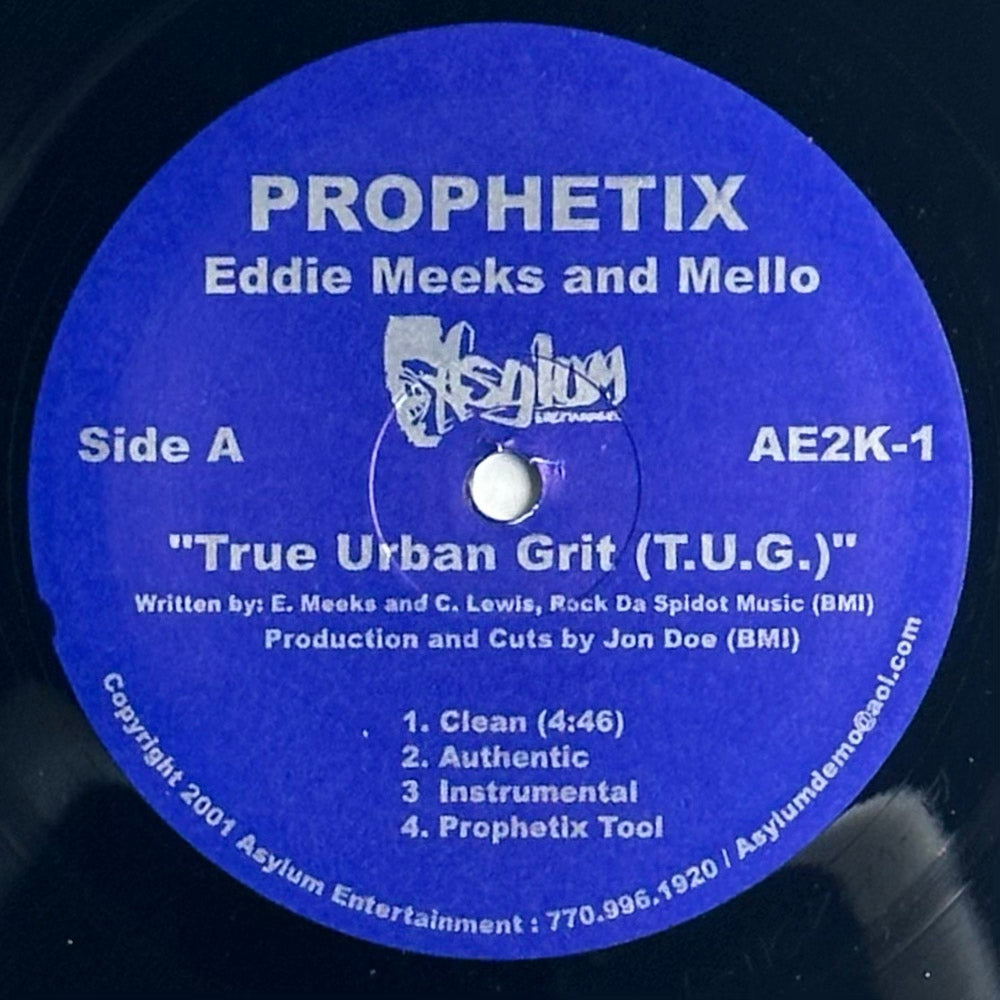 Eddie Meeks, Mello and Jon Doe known as Prophetix 12" single True Urban Grit vinyl.  Available now at djpocket.com