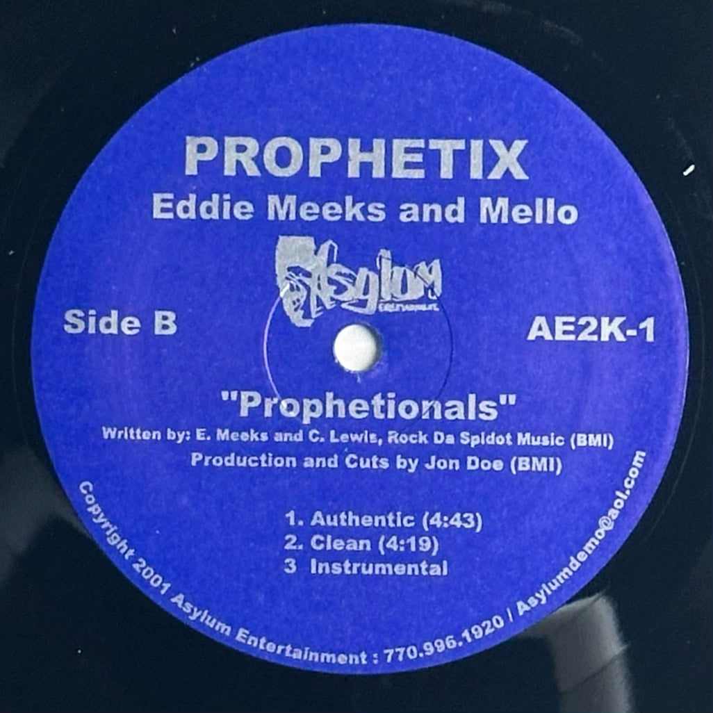 Eddie Meeks, Mello and Jon Doe known as Prophetix 12" single True Urban Grit vinyl.  Available now at djpocket.com
