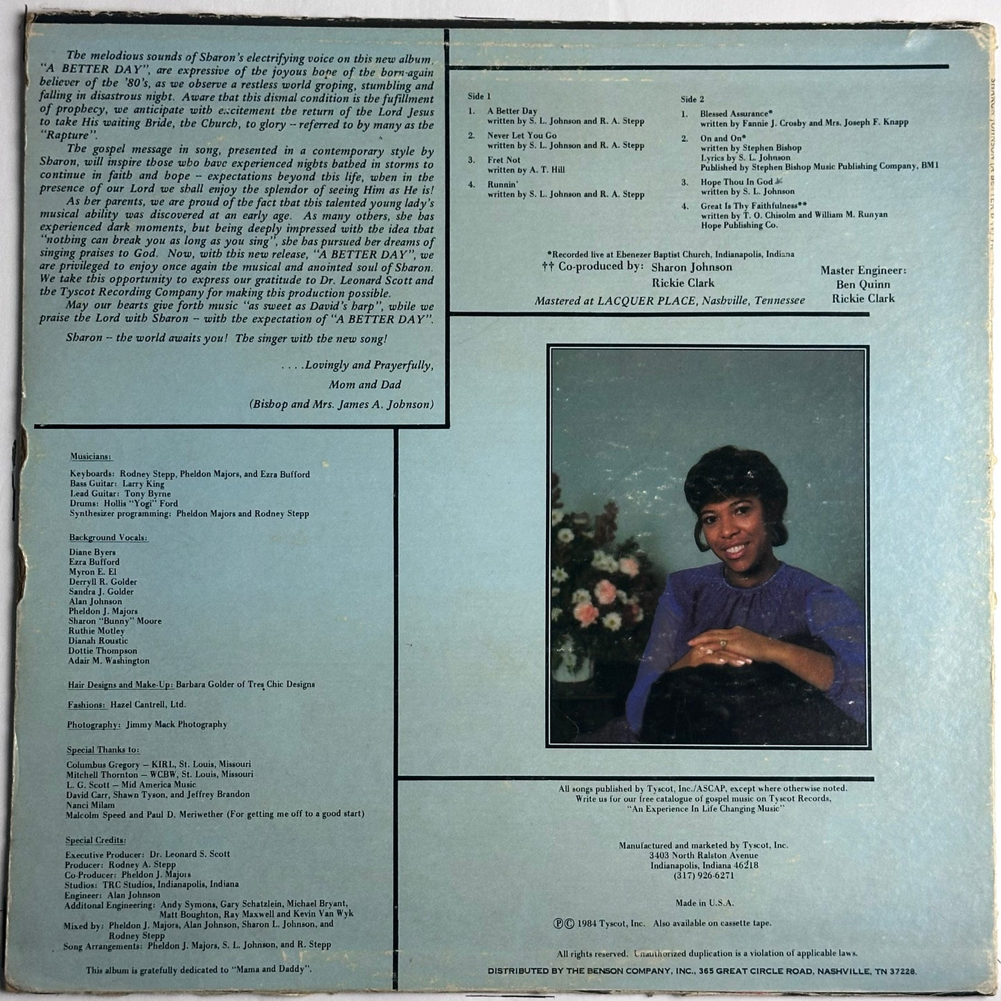 Sharon Johnson A Better Day Album Vinyl Album available at djpocket.com
