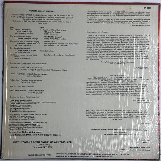 The Magnificent Choirs of the First Baptist Church of Crown Heights - We Shall Be Changed vinyl album.  Available at djpocket.com
