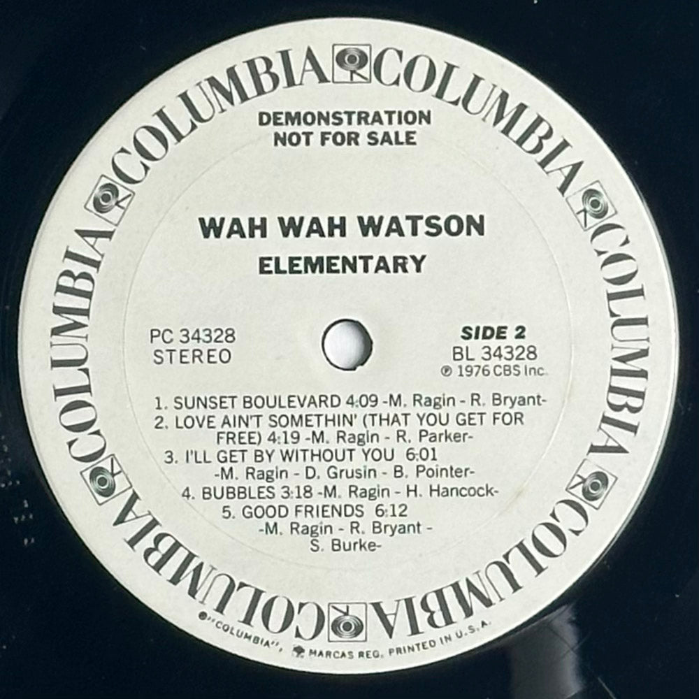 Wah Wah Watson - Elementary vinyl album.  Promo.  Available now at djpocket.com