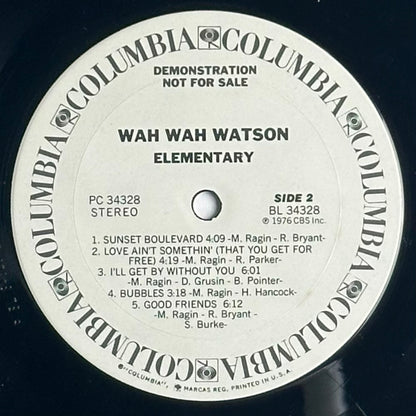 Wah Wah Watson - Elementary vinyl album.  Promo.  Available now at djpocket.com
